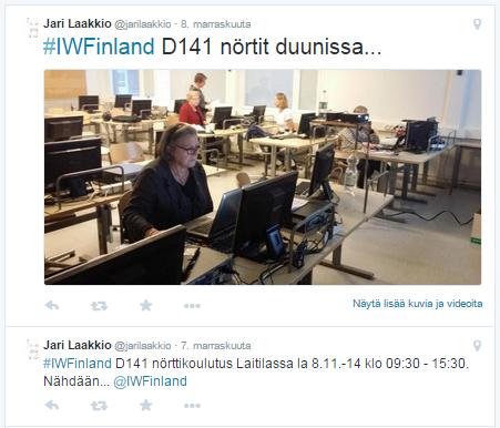 7 Word Press opas / Inner Wheel Suomi Finland 7 / 7 Case: Kokousviestintä b-c) Tilapäivityksen tekeminen SOME-työkaluilla Facebookissa, Twitterissä, Google+ ym.