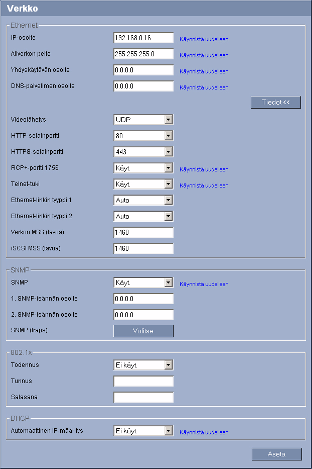 VIP X1600 Määrtys Web-selamella f 75 5.