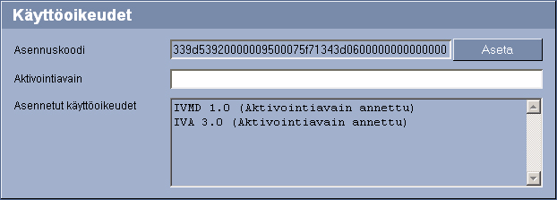 88 f Määrtys Web-selamella VIP X1600 5.35 Käyttöokeudet Vot antaa aktvontavamen, jolla vapautetaan lsää tomntoja ta ohjelmstomoduuleja.