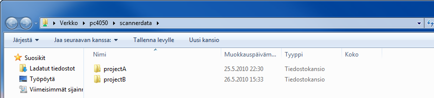 Lähetys > Valmistelut asiakirjan lähettämiselle tietokoneeseen Kohdan [Polku] tarkistaminen Tarkista dokumentin jaetun kohdekansion jaettu nimi. Avaa ikkuna.