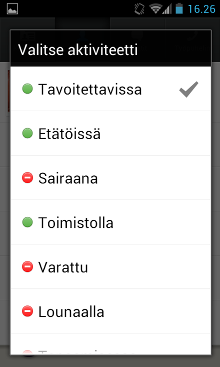 Viestien lähettäminen ja vastaanottaminen VIP Mobile -sovelluksen avulla voit chattailla työtovereidesi kanssa ja lähettää tekstiviestejä.