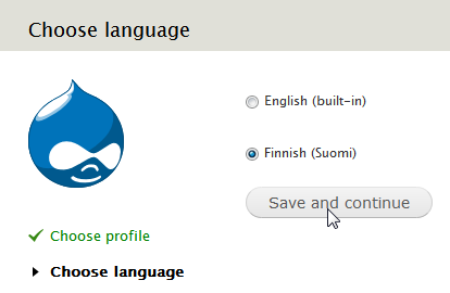 27 Ja nyt voit valita asennukieleksi suomen kielen. Sitten kirjoitetaan tietokannan tiedot.