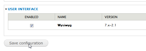 95 Lisää seuraava monuuli. http://ftp.drupal.org/files/projects/wysiwyg-7.x-2.1.