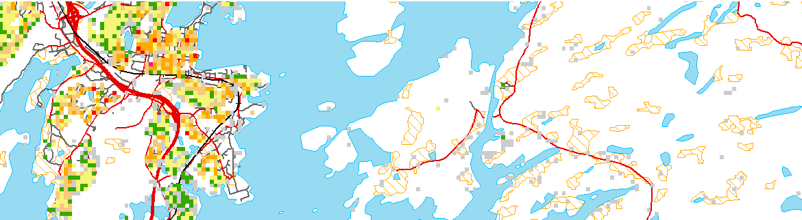 Kaatro Sikamäki Pöljänmylly Särkiharju Oulunlahti Kuuslahti Ranta Laukanranta Vaivionniemi Piekkäälänmäki Kuopion lentoasema Liitekartta 5 Jatkolankylä Lentokonemeluselvitys Alakylä