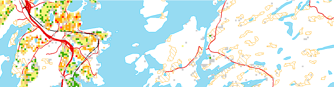 Kaatro Sikamäki Pöljänmylly Särkiharju Oulunlahti Kuuslahti Ranta Laukanranta Piekkäälänmäki Kuopion lentoasema Liitekartta 23 Lentokonemeluselvitys Jatkolankylä Alakylä Lentokoneliikenne yhteensä