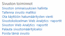 Elisa Ohje 42 (44) Pikakäynnistys-linkistä voi lisätä uusia siirtymislinkkejä ja muokata niiden järjestystä. Ylälinkkipalkki-linkistä voi lisätä uusia siirtymislinkkejä ja muokata niiden järjestystä.