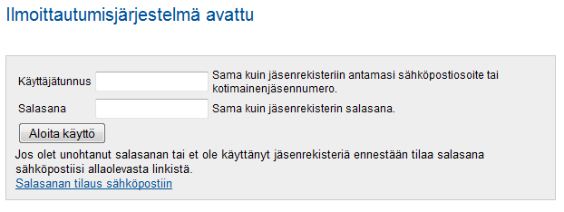 2. Kirjautuminen Kirjaudu järjestelmään osoitteessa http://www.lionsvuosikokous2015.