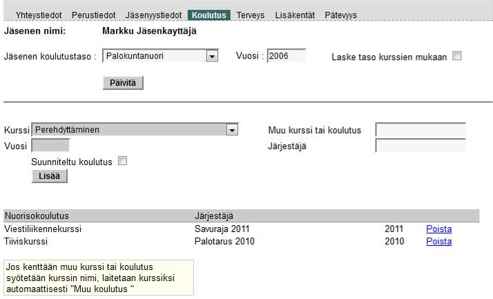 LIITE 5 Ilmoittautumisohje Tulta Päin 2012-leirin ilmoittautumiset hoidetaan HAKA-Palokuntarekisterin kautta.