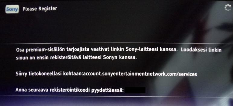 8) Syötä aktivoitavan laitteen TV ruudulla näkyvä 5 merkkinen koodi