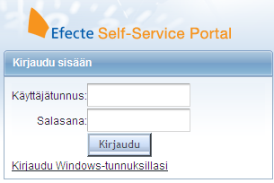 3.2 Tukijärjestelmä Käytössä oleva tukijärjestelmä eli Help Desk -järjestelmä on nimeltään Efecte. Ohjelmaversion numero on tällä hetkellä 5.4.