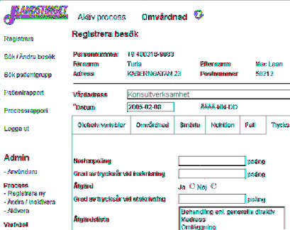 Meillä on lisäksi erityisiä IT-tukia parannustyön tukena: MOA (Mittaaminen ja analysointi, kuva 2) on IT-tuki, jonka tarkoitus on antaa hoidonantajan rekisteröidä arvot yksittäisille potilaille ja