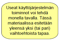 Ohjelmien käynnistys ja sulkeminen Ohjelma käynnistetään esimerkiksi: kaksoisnäpäyttämällä kuvaketta hiiren vasemmalla painikkeella Valitsemalla Star All programs ja ohjelman nimi.