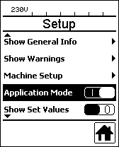 Työnäytön yleiskuva LCD Contrast (LCD-kontrasti): LCD:n kontrastin säätö LCD Backlight (LCD-taustavalo): Näytön taustavalaistuksen säätö Machine Setup (koneen kokoonpano) Select Unit (valitse