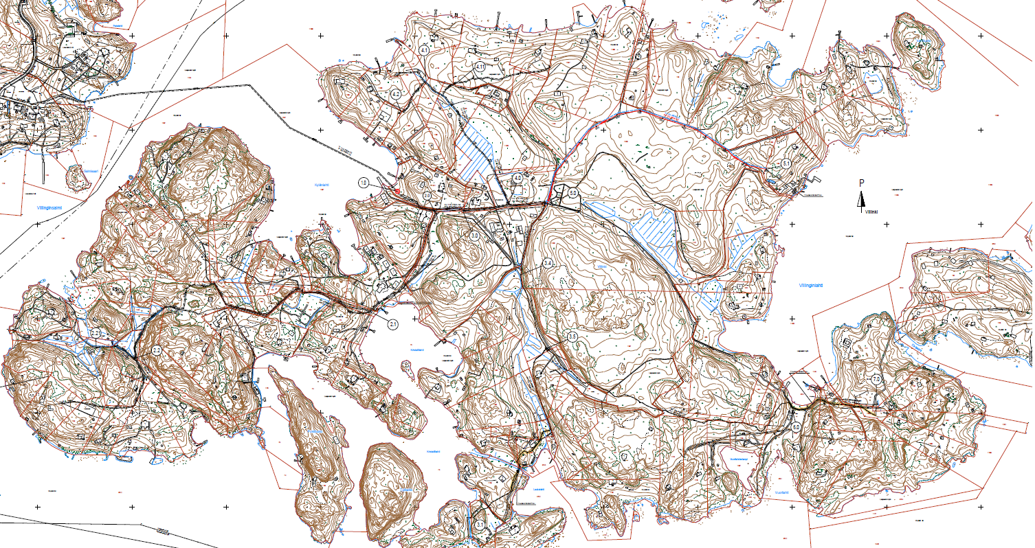 63 Kuva 29. Villingin vesiosuuskunta toimii Villingin saarella. Verkosto Vesiosuuskunnan vesijohto- ja paineviemäriverkosto on rakennettu vuosien 2011 ja 2012 aikana.