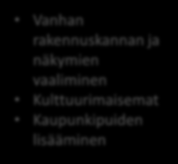 1. kehittämisteema: Kansallinen kaupunkipuisto Helsinkiläisten yhteinen ranta Rakennetun ympäristön vaaliminen Vanhan rakennuskannan ja näkymien vaaliminen Kulttuurimaisemat Kaupunkipuiden lisääminen