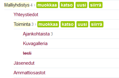 SuPer VERKKOSIVUJEN PÄIVITYSOHJE 4 (14) 3. Sivurakenne Sivut asettuvat sivupuuhun hierarkkisesti. Sivuston valikot rakennetaan lähes poikkeuksetta automaattisesti noudattaen sivuston sivupuuta.