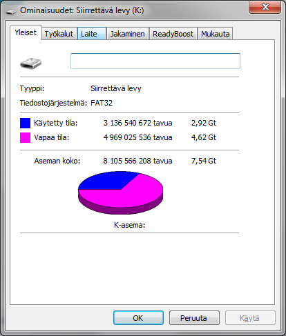 Windows 7 10 (37) Tietokoneen tallennusvälineet Voit aloittaa tietokoneen tallennusvälineisiin tutustumisen Käynnistä valikon Tietokone komennolla.