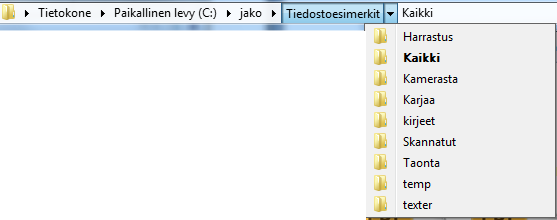 Windows 7 16 (37) Esikatseluruutu Tiedostoluettelon oikealle puolelle voidaan avaa esikatseluruutu, jossa näkyy valitun tiedoston sisältö.