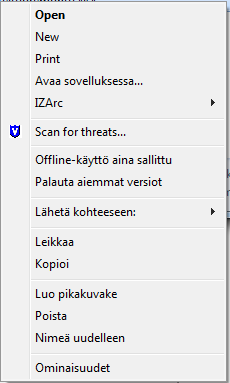 Windows 7 17 (37) Klikkaamalla kansiopolun alussa olevaa kansiokuvaketta, kansiopolku saadaan tilapäisesti näkyviin perinteisellä tavalla. Siinä kansiotasot erotetaan toisistaan kenoviivalla.