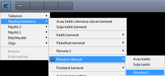 Luku 4 Monitori-ikkuna Monitori-ikkunat ovat kameraikkunoita, joihin voidaan vaihtaa kameroita esimerkiksi ohjainsauvalla.