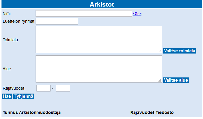 6. Eläkeläisarkistojen esittelyjä tietokannoista www.kansanarkisto.fi www.