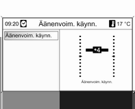 Infotainment-järjestelmä 129 Äänenvoimakkuuden jakaminen oikealle ja vasemmalle Äänen sävyn optimointi musiikkityylin mukaan Äänenvoimakkuusasetukset Navi 600 Maks.