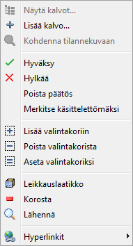 9) Kun valitset yhden ilmoituksen kategorian sisältä (kts. Kuva 52), vain tähän ilmoitukseen liittyvät komponentit näkyvät.