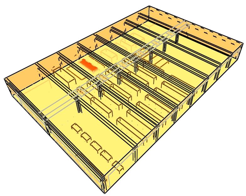 AN EXAMPLE W N z first item to ignite S E x y 34 m 5,5 m 50 m southern wall with large windows glulam beams at ca.