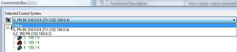 Sulje yhteys valitsemalla Offline Selected Control System valikosta. KUVA32.