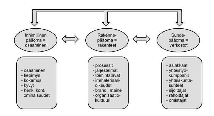 Roos et al. 2006; Edvinsson & Malone, 1997; Stewart, 1997; Rastas & Einola-Pekkinen 2001). Kuvio 1.