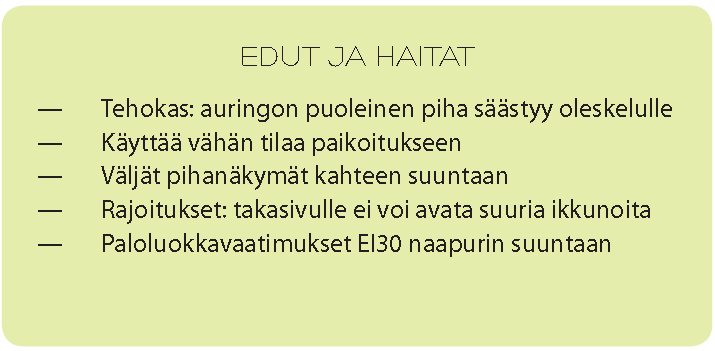 5(11) Kortteleissa 4003 tulee asuinrakennuksen sijaita vähintään neljän metrin etäisyydellä naapuritontista. Varasto tai autotalli voidaan rakentaa rajaan kiinni.