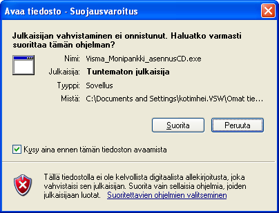 4 Visma Monipankin ja SEPA-konversioliittymän asentaminen Kappaleessa käydään läpi Visma Monipankin asennus vaihe vaiheelta. 4.1 Asennuspaketin nouto ja purku 1.