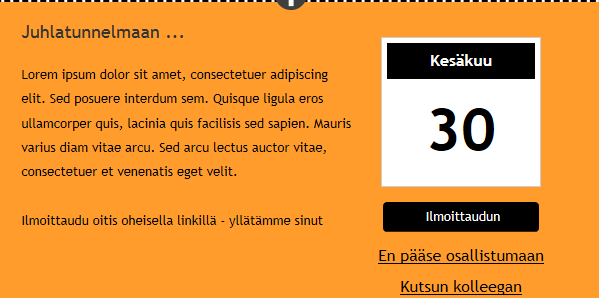 Vineyard International Oy OHJE 32(35) näytä tapahtumat - klikkaa Ilmoittaudun painiketta - valitse alareunasta linkki Rekisteröidy tapahtumaan ja näytä