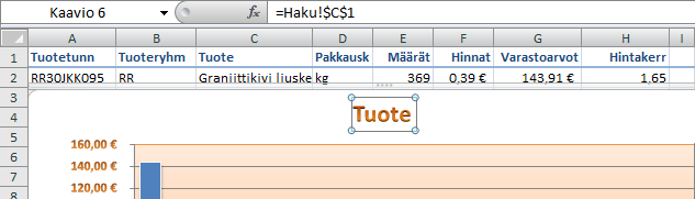 Otsikoiden muokkaaminen Otsikon ulkoasua ja sisältöä voit myös muokata. Ellei otsikon sisältö vastaa taulukon otsikkoa, voit myös linkittää otsikon taulukon otsikkoon.