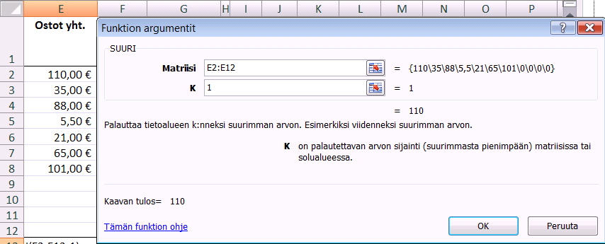 Tilastofunktiot Tilastofunktioilla ratkaistaan tilastomatemaattisia ongelmia. Tilasto (Statistical) -luokassa on suuri määrä funktioita, niistä tutustumme vain muutaman käyttöön.