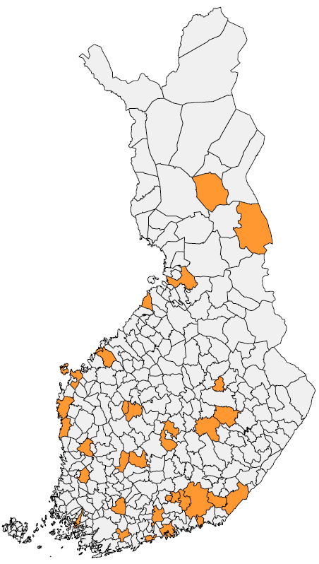 39 Kuva 10. Kyselyyn osallistuneet kunnat. Edellä olevaan luetteloon on merkitty tähdellä (*) ne kunnat, jotka ovat nyt osallistuneet ensimmäistä kertaa kyselyyn. Näitä kuntia on 21 eli 62 %.