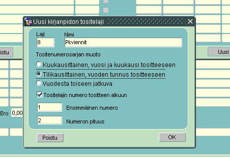 TOSITENUMERON MUUTTAMINEN Tositenumerot määräytyvät automaattisesti ja ne on kymmenen numeron pituisia. Numerosarja alkaa vuoden 2012 osalta numerolla 8120100001.