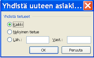 Tietojen yhdistäminen Kenttiä voi tarvittaessa muotoilla Wordin muotoilutoiminnoilla. Valmis pääasiakirja on hyvä tallentaa, jolloin sitä voi käyttää myöhemmin uudelleen.