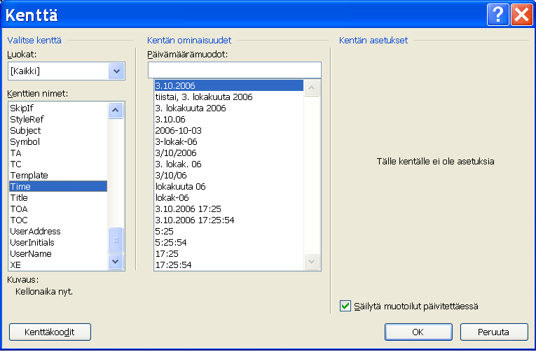 Mallin muuttaminen 5. Tarvittaessa kopioi malliin halutut tyylit muista malleista tai asiakirjoista. Ms Word 2003 6.