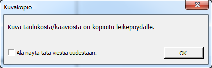 1.9.1 Kuvakopio Invest for Excel tiedostojen, jotka on luotu versiolla 3.7 (tai uudemmalla), jokaisessa taulukossa on kamerankuvanappi.