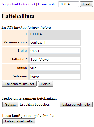 38 versio ei tue konfiguraatioiden aikaisempien versioiden säilyttämistä vaan ladattaessa uusi tiedosto aikaisempi poistuu.