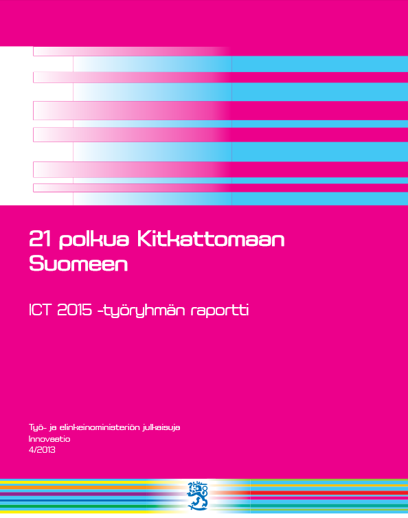 ICT rakennemuutos- 21 polkua kitkattomaan Suomeen Polku 7: Pelit ja pelillisyys Siirretään pelillisyyden osaamista pelialan yrityksistä muille toimialoille ja julkiseen hallintoon Tavoitteena on