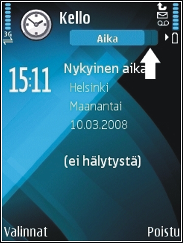 Toinen puhelinlinja on käytössä (verkkopalvelu). Kaikki puhelut on siirretty toiseen numeroon. Jos käytössä on kaksi puhelinlinjaa, tämä numero ilmaisee käytössä olevan linjan.