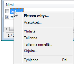 Tyyppi-sarake kertoo tiedoston tyypin. Ohjelmassa on käytössä erityyppisiä tiedostoja.