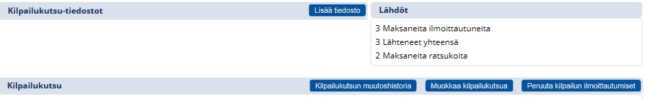 13 Kilpailun peruminen Mikäli koko kilpailu joudutaan perumaan vähäisen osallistujamäärän tai sääolosuhteiden takia, kilpailukutsun sivulla on painike Peruuta kilpailun ilmoittautumiset.