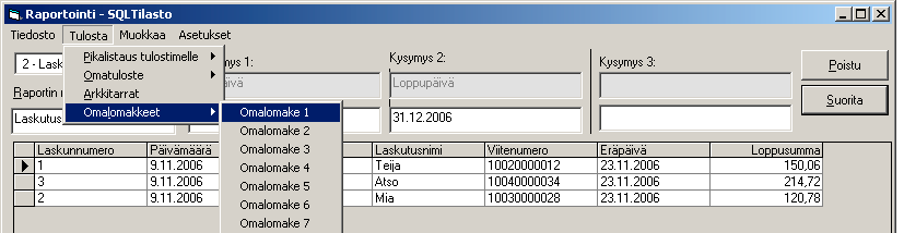 Kassa-alennuksen ehdottaminen Myyntireskontrassa suoritusta kirjattaessa ohjelma ehdottaa nyt kassa-alennuksen käyttöä, jos kassa-alennus vielä voimassa ja lasku tulisi näin kokonaan maksetuksi.