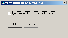 ASTERI LASKUTUKSEN UUSIA OMINAISUUKSIA Taulukoiden taustaväri valkoiseksi Taulukoiden taustaväri on muutettu harmaasta valkoiseksi: Varmuuskopioinnin valintamahdollisuus Yritysluettelo-ikkunan