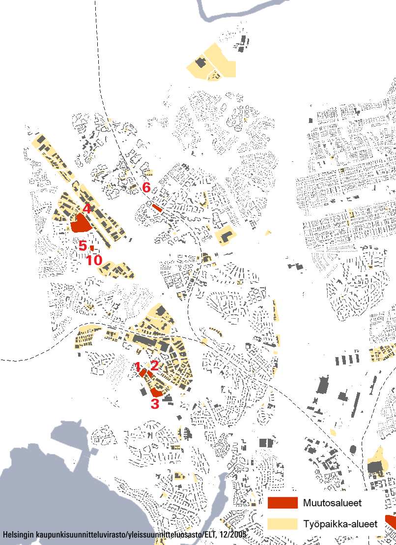 Läntinen ja koillinen Helsinki Läntisen ja koillisen Helsingin alueella tehdään käyttötarkoituksen muutoksia toimitilarakentamisesta asumiseen sekä rakennetuilla että tyhjillä tonteilla.