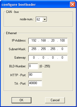 Ethernet-/LAN-liitäntä Memory Manager Tässä valikossa konfiguroidaan BL-NETin perusasetukset (katso kohta LL-NETin yhdistäminen LAN-verkkoon ). Tämä vaatii USB-yhteyttä Bootloaderiin.