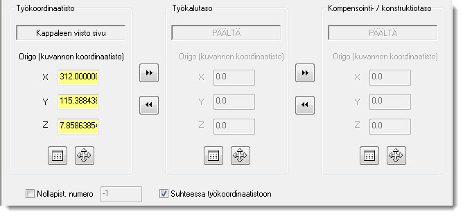 18 MASTERCAM X8/ Työkalutason muuttaminen vs. työkoordinaatiston muuttaminen 5 Valitse Kappaleen viisto sivu ja klikkaa OK palataksesi 2Dsuurnopeusrata - dynaaminen profiili -valintaikkunaan.